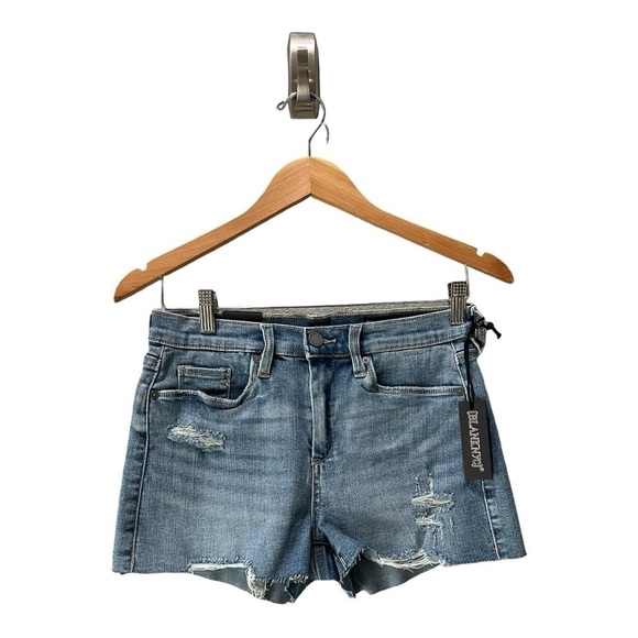Blank NYC The Essex Medium Wash Classic Cut Off  Denim Jean Short Size 27 NEW - Picture 4 of 12